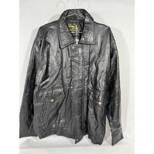 Leather & Soul Genuine Leather Jacket Mens Size Large Clean and Great Condition